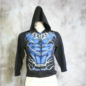 Marvel kid's zip up jacket with graphic size XS.  marvel boy/girl black panther